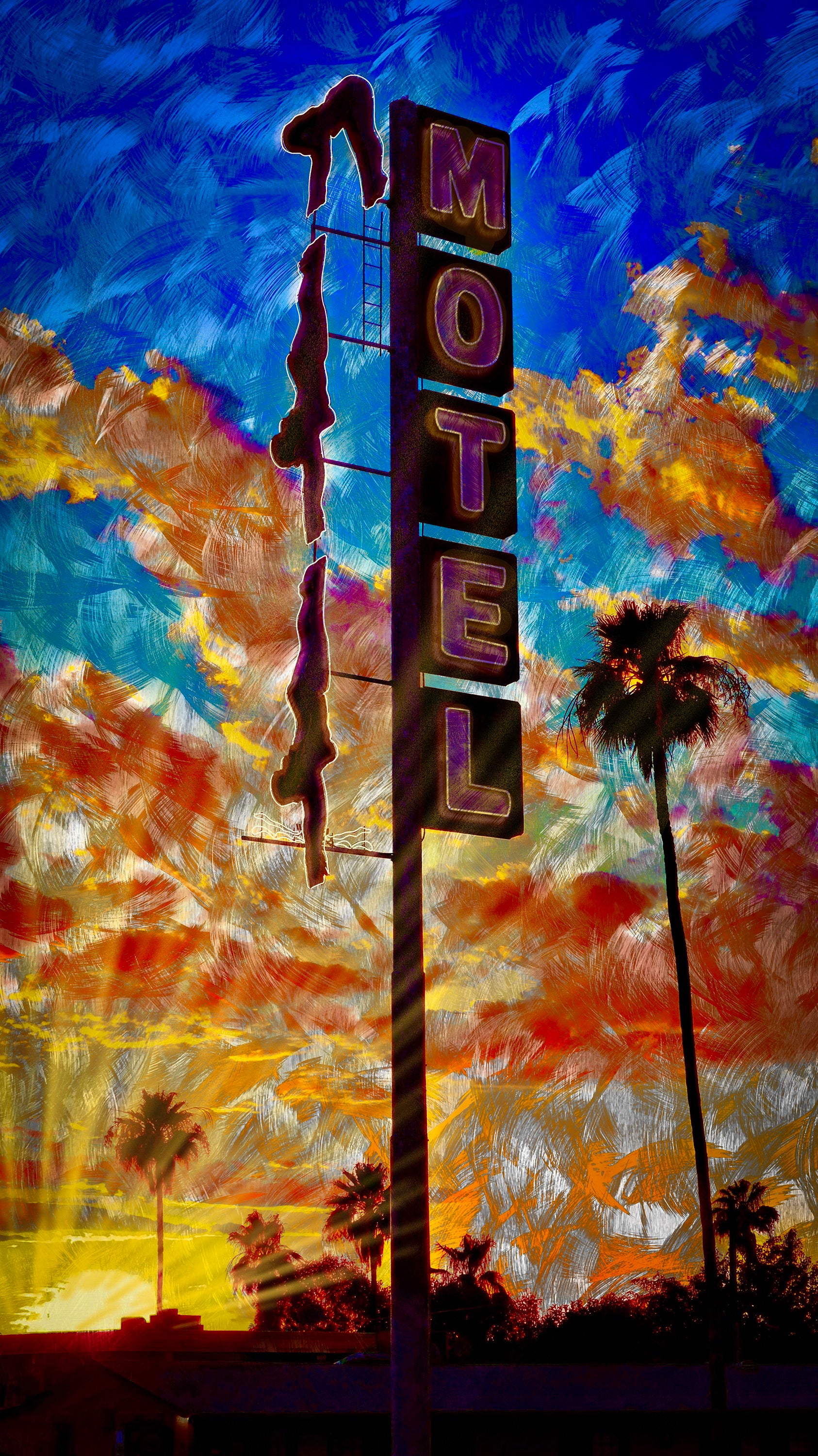 Mesa Motel With Texture by John Behring