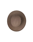 Vegan Suede Boater Hat: Taupe