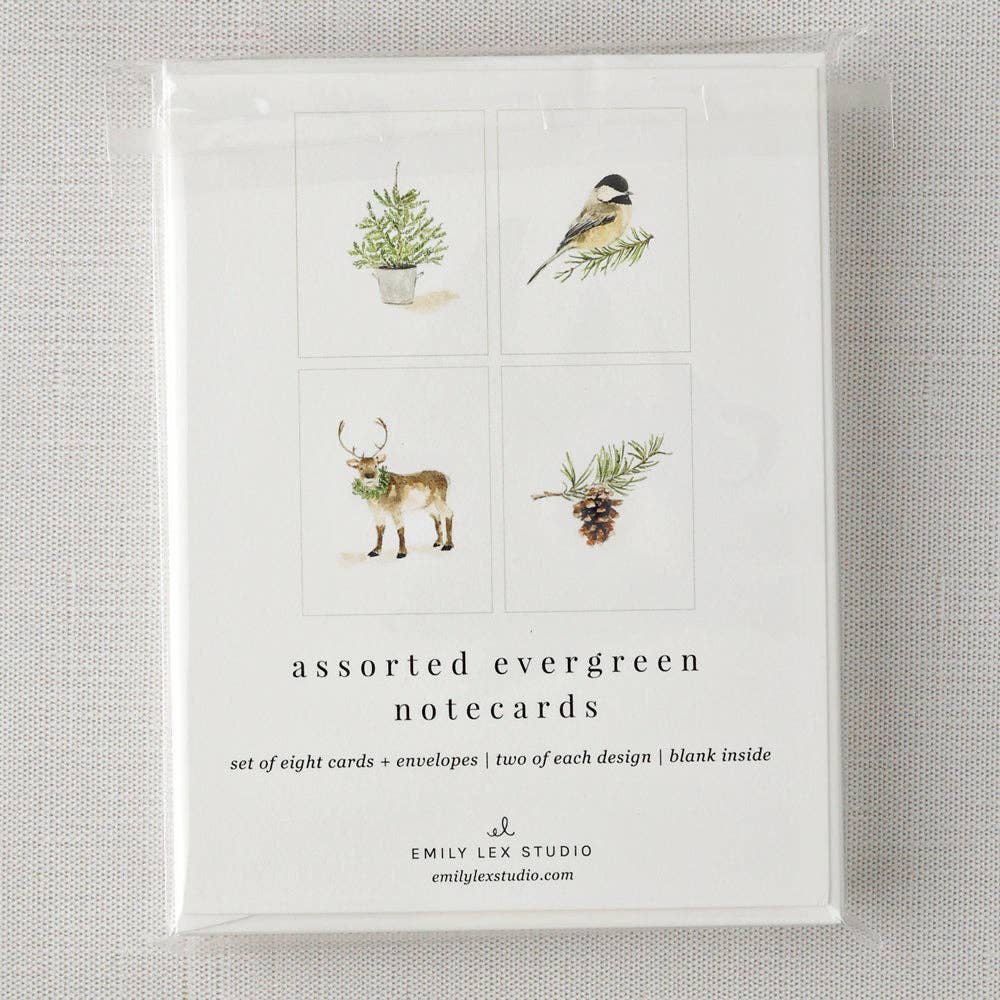 evergreen notecard