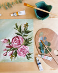 Abstract Roses painting kit, impressionist painting kit