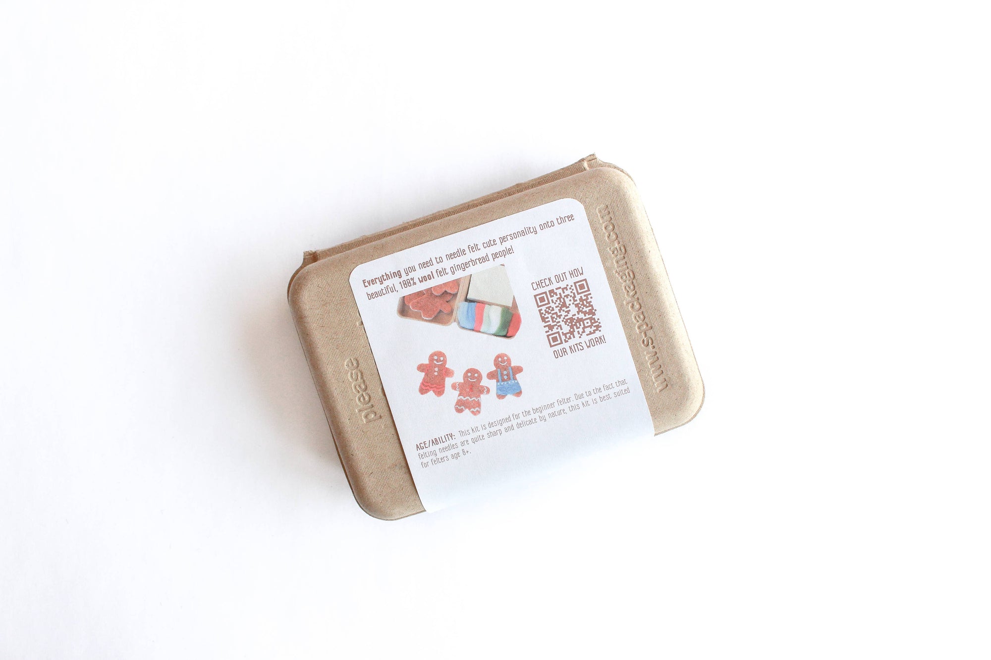 Mini Gingerbread Cookie Felting Craft Kit