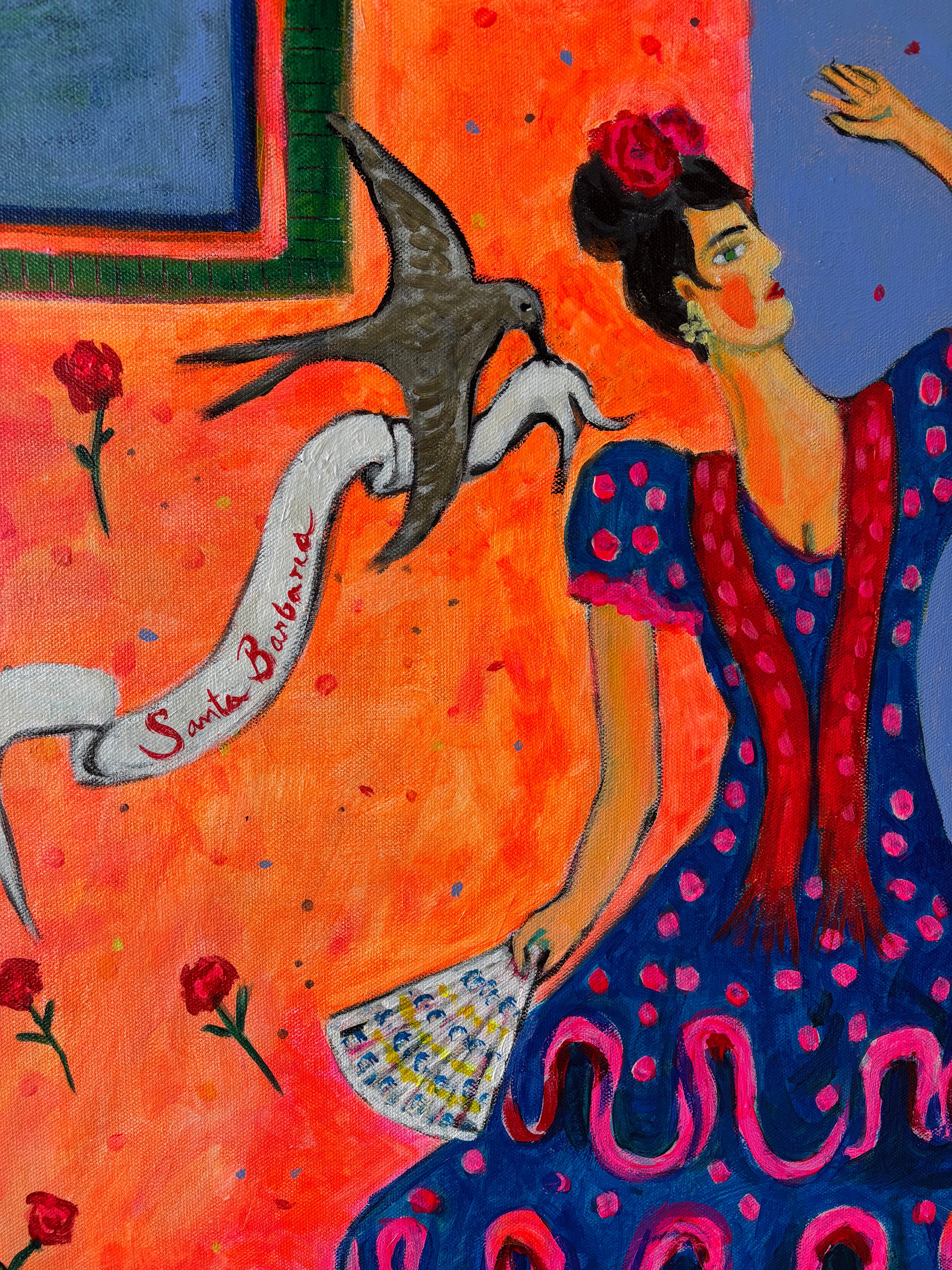 Pedro De La Cruz - Flamenca Azul y Rosas