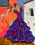 Pedro De La Cruz - Flamenca Azul y Rosas