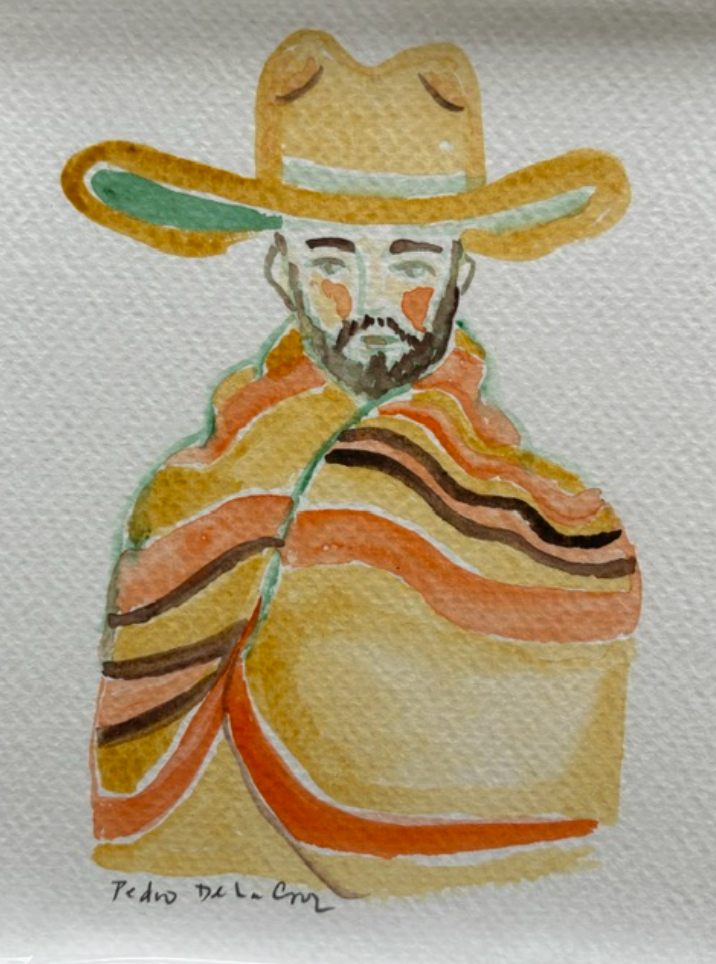 Hombre con Zarape - Pedro De La Cruz