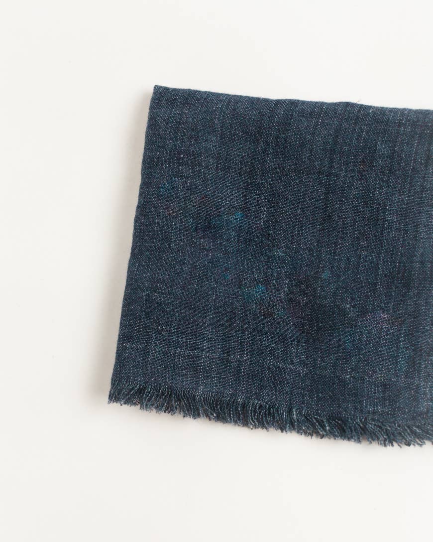 Stone Washed Linen Cocktail Napkins | 12&quot; x 12&quot;: Navy
