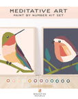 Zen Balance with  Birds Meditative Art Paint by Number Kit