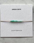 Green Onyx Bracelet Card