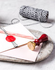 Wax seal stamp and wax stick set: Poppy