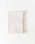 Riviera Striped Cotton Hand Towel | Handwoven in Ethiopia: Natural with Grey