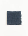 Stone Washed Linen Cocktail Napkins | 12" x 12": Navy