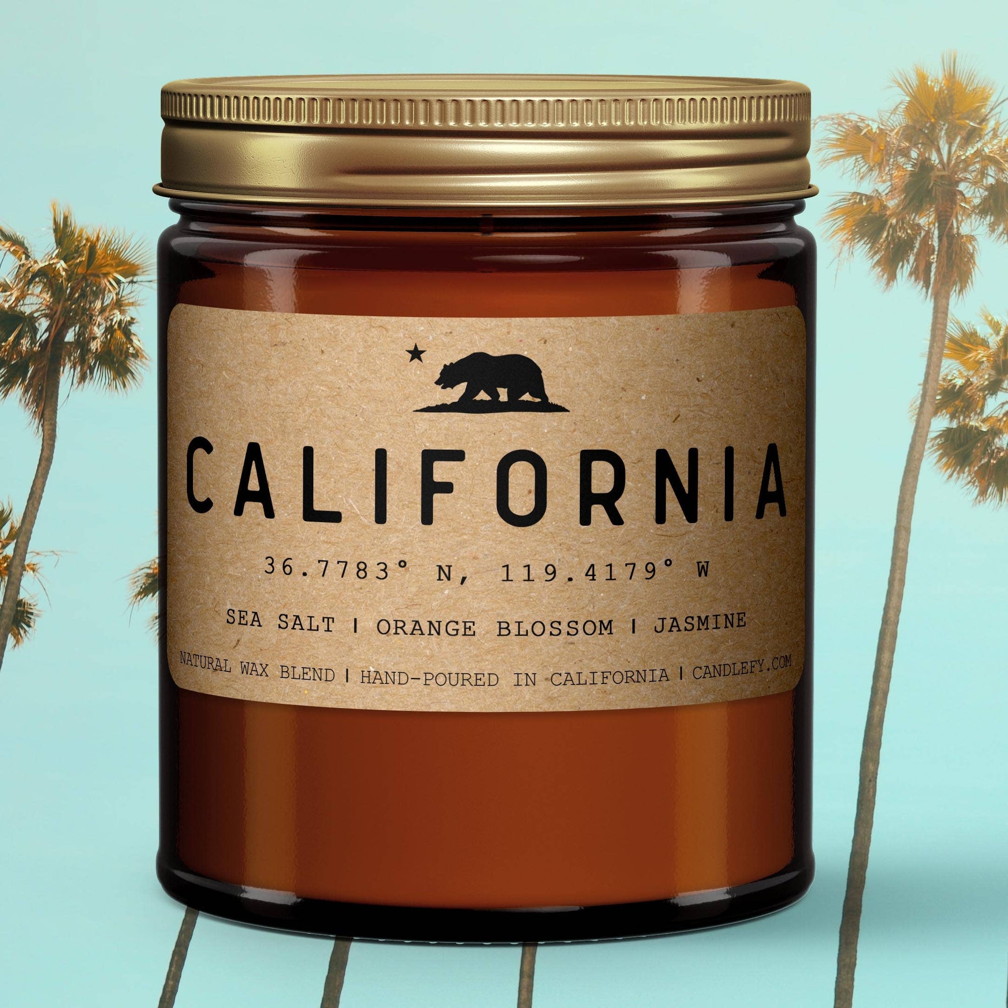 California Golden State Natural Wax Scented Candle: 8oz