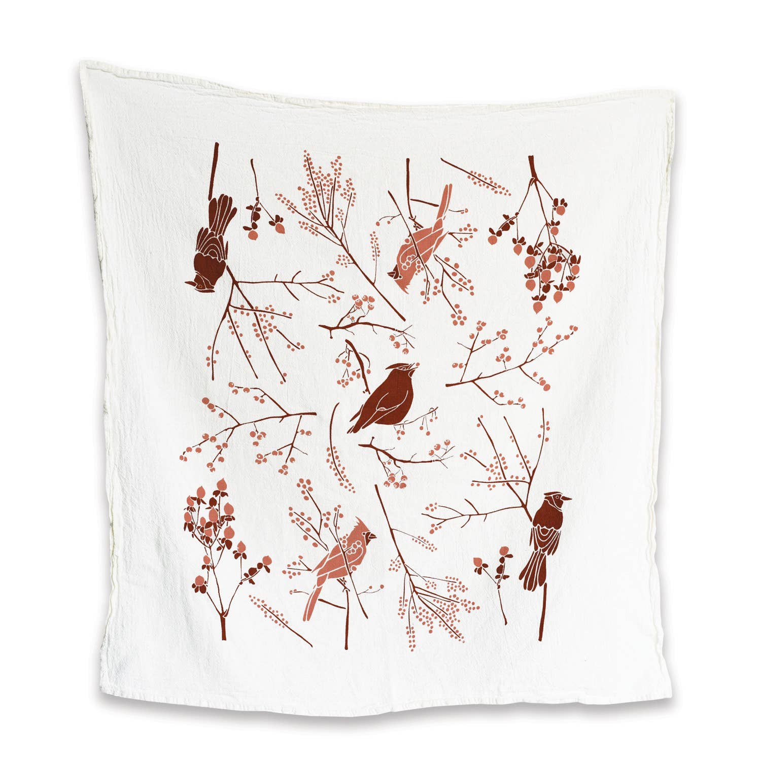 Birds + Berries Towel: 25” x 26”
