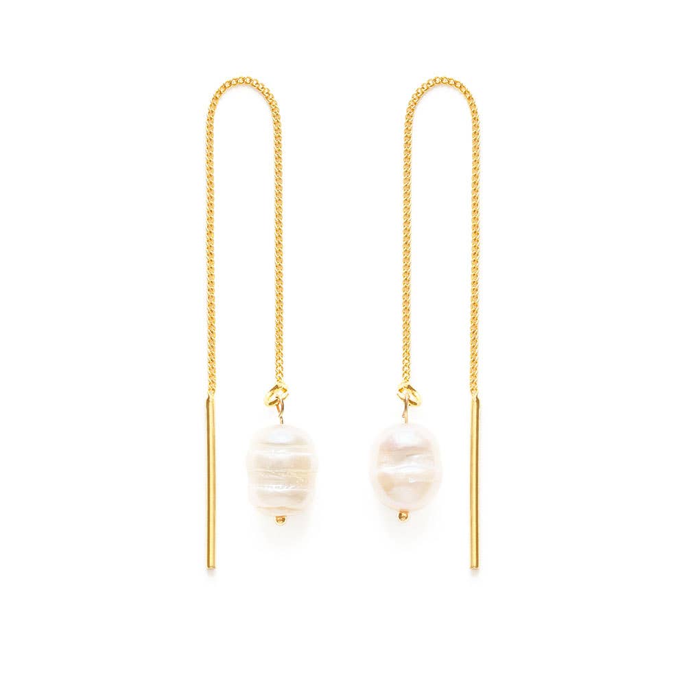 Pearl Threader Earrings